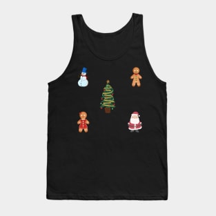 Cute Christmas Sticker Pack Tank Top